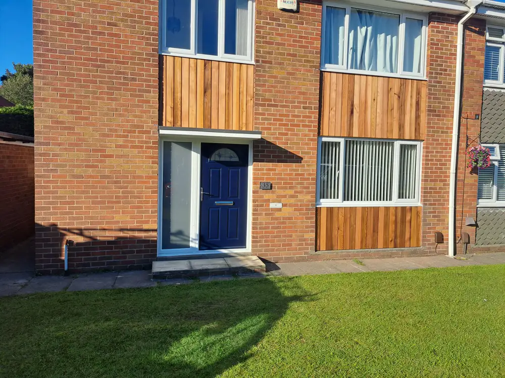 Completed timber cladding on a residential property